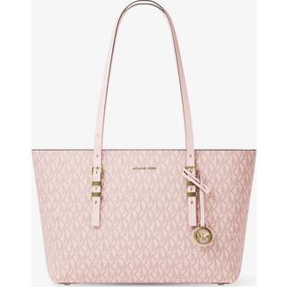 MK Quinn Medium Signature Logo and Leather Tote Bag - Pink - Michael Kors - ONE SIZE