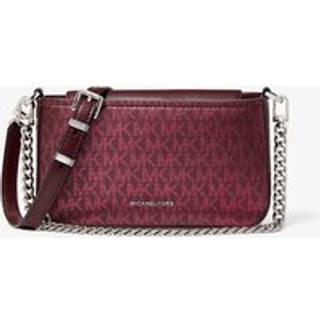 MK Bryant Small Metallic Signature Logo Convertible Pochette - Red - Michael Kors - ONE SIZE