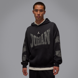Oversized Jordan Brooklyn Collegiate-pullover-hættetrøje til mænd - sort - L