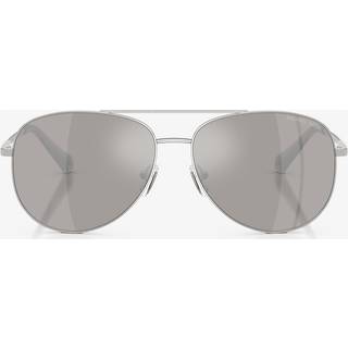 Michael Kors Kvinde MK1172 PERLEDO 18936G Solbriller Metal Sølv Sølv Pilot Spejlet