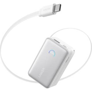 Anker Nano Powerbank 45w Built-in Usb-c Cable 10000mah Hvid