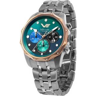 Vostok Europe JS20-125E752-B Damenuhr Chronograph Vilnele Stahl/Grün