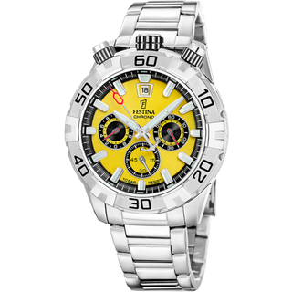 Festina F20743/4 Herrenuhr Bullhead Gelb mit Stahlband
