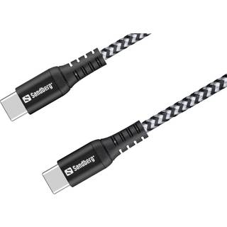 Sandberg 441-66 USB-kabel USB 2.0 0,2 m USB C Sort, Hvid