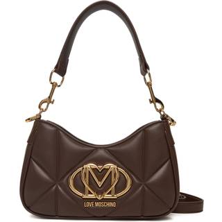 Love Moschino Embossed Q Skuldertaske mørkebrun