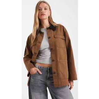Orchid Mix Cordoroy Parka Jakke, Walnut, S