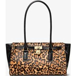 MK Hamilton Moderne Small Leopard Print Calf Hair Satchel - Yellow - Michael Kors - ONE SIZE