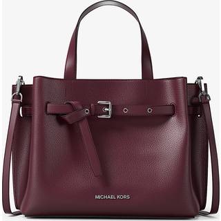 MK Emilia Medium Pebbled Leather Satchel - Red - Michael Kors - ONE SIZE