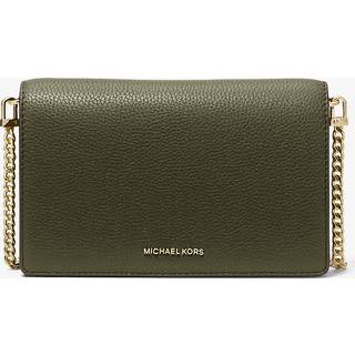 MK Jet Set Medium Pebbled Leather Crossbody Bag - Green - Michael Kors - ONE SIZE