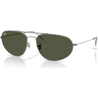 Ray - Ban Unisex RB3945 004/31 Solbriller Metal Grå Grøn Geometrisk Normal
