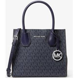 MK Mercer Medium Logo and Leather Accordion Crossbody Bag - Blue - Michael Kors - ONE SIZE
