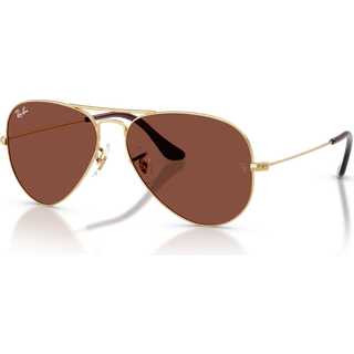 Ray - Ban Unisex RB3025 AVIATOR 001/C5 Solbriller Metal Guld Rød Pilot Normal