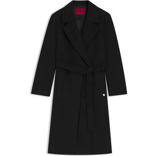 Regular fit frakke med bindebælte