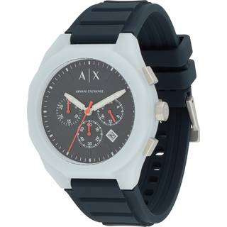 Armani Exchange Sync Chronograph Quartz Blue Dial Silicone Strap Men's Watch AX4172