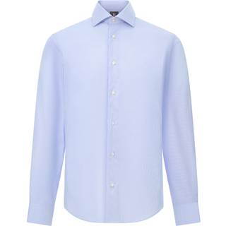 BOGGI MILANO Herren Hemd blau gestreift Slim Fit