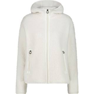CMP Women's  Jacket Fix Hood Bonded Teddy Fleecejakke Damer størrelse 48 farve hvid