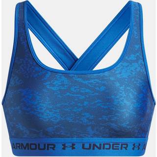 Crossback Mid Printed Women's Sports Bra Blue Atlantis / Washed Navy S