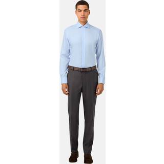 BOGGI MILANO Herren Hemd blau meliert Slim Fit