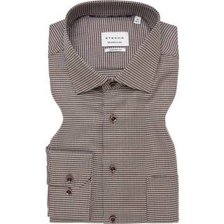 COMFORT FIT Shirt in taupe structured