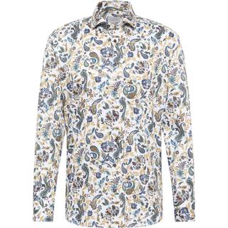 MODERN FIT Shirt in mustard yellow printed