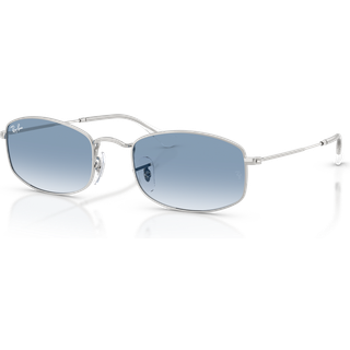 Ray - Ban Unisex RB3832 003/3F Solbriller Metal Sølv Blå Geometrisk Normal Skygge