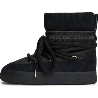 Lace-up Vinterstøvler, Black, 40