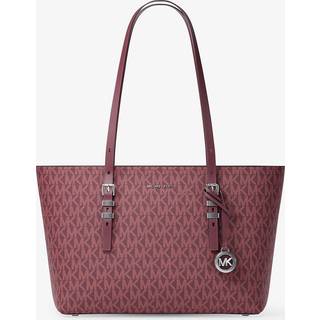 MK Quinn Medium Signature Logo and Leather Tote Bag - Red - Michael Kors - ONE SIZE