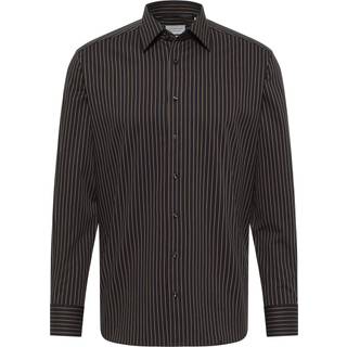 MODERN FIT Shirt in dark brown striped