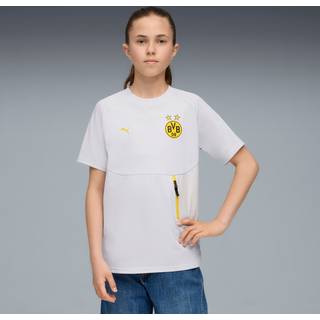 Borussia Dortmund PUMATECH Pocket Tee Youth, Clothing, Silver Mist/Faster Yellow, 11-12Y