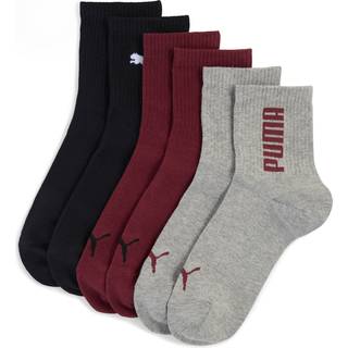 PUMA Short Socks Unisex (3-Pack), Clothing, Red/Black, 39-42