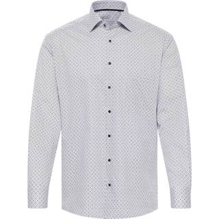COMFORT FIT Shirt in steel grey printed
