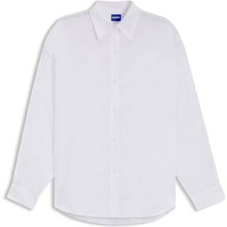 Skjorte med oversize fit og logoprint