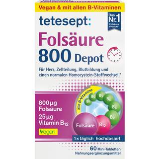 tetesept Mini-tabletter folsyre 800 depot 60 3068.63 DKK/1 kg
