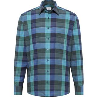 COMFORT FIT Shirt in dark blue checkered