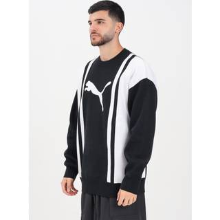 FUTURE.PUMA.ARCHIVE Relaxed Knitted Sweater Unisex, Clothing, Black/White, XL