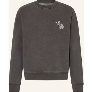 Samsøe Samsøe Phil Printed Crew Neck Sweatshirt Washed Black