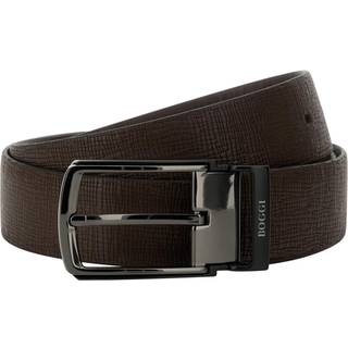 BOGGI MILANO Herren Gürtel braun Glattleder