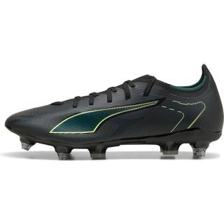 PUMA ULTRA 6 MATCH MxSG Football Boots Unisex, Shoes, Black/Fizzy Light/Green Terrain, 42.5