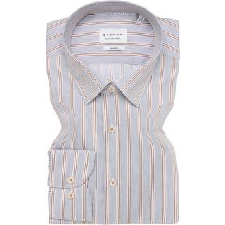 SLIM FIT Shirt in taupe striped