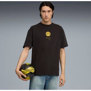 PUMA Borussia Dortmund FtblStatement Cellerator Tee, Clothing, Black/Yellow Sizzle, S