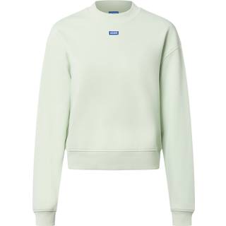 Sweatshirt i bomuldsfrotté med logobadge