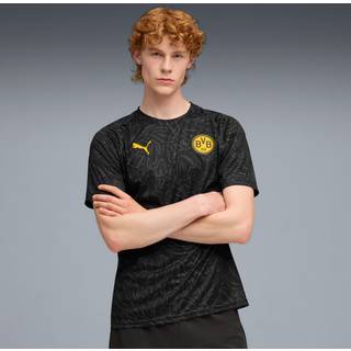 PUMA Borussia Dortmund Pre-match Jersey Men, Sport, Black/Yellow Sizzle, XS