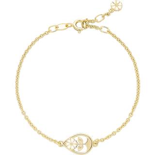 Lund Copenhagen Marguerit armbånd i guldbelagt med dråbe