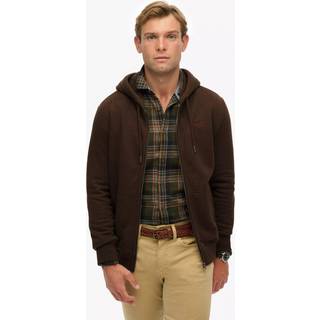 Superdry Essential Logo Zip Hoodie Brun - L