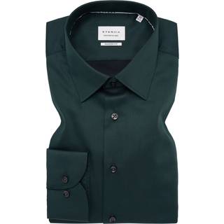 MODERN FIT Shirt in dark green plain