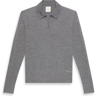 Merino Camp Collar Jumper - Grey - S