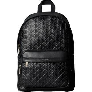 Embossed Allover Monogram Backpack - Black - One Size