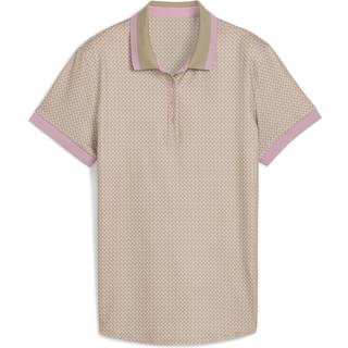 PUMA CLOUDSPUN Micro Spark Golf Polo Women, Clothing, Ice Coffee, L