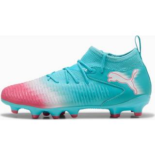 PUMA FUTURE 8 MATCH RE-CHARGE FG/AG Football Boots Youth, Shoes, Hero Blue/White/Sunset Pink, 32.5