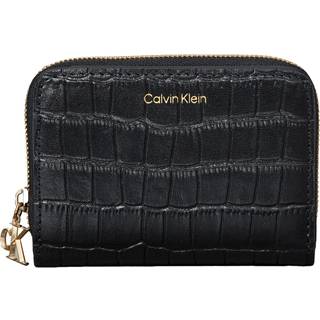 Leather Croc-Effect RFID Zip-Around Wallet - Black - One Size